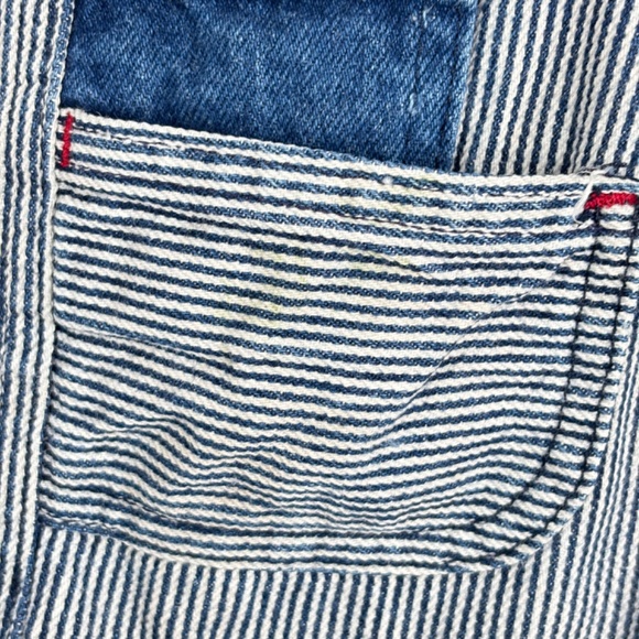 VTG 90s Little Levis Railroad Stripe Pants 7 Patches Jogger Parachute USA Made - Picture 4 of 13